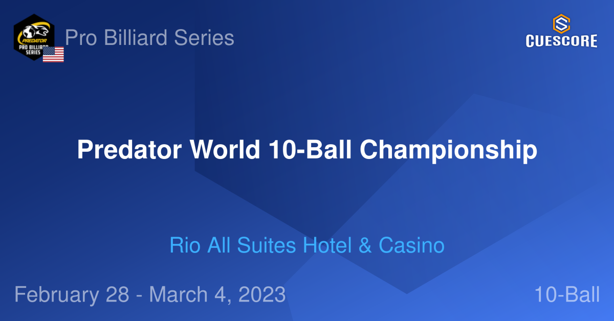 2023 World Championships – Predator Pro Billiard Series